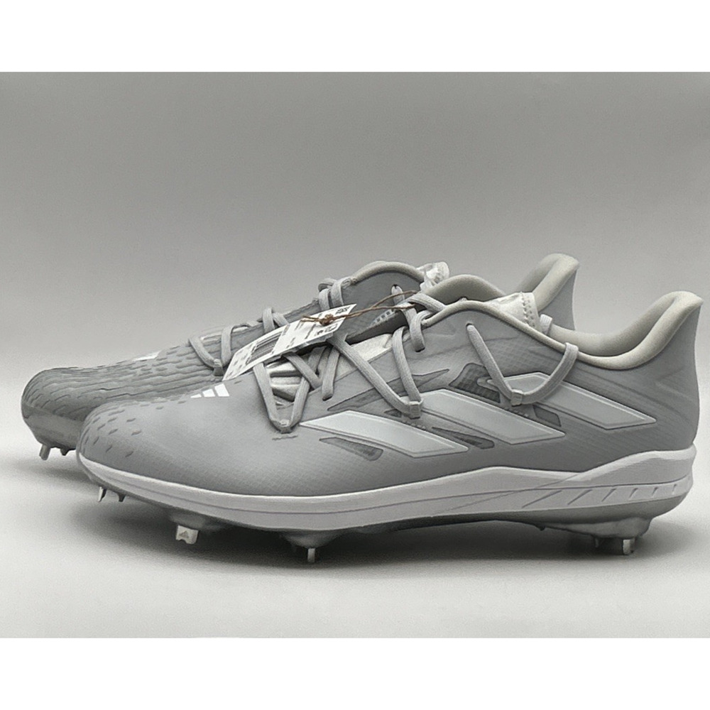 Men's Sz‎ 14 Adidas Adizero AfterBurner 9 Metal Baseball Cleats IG2311 Lite Gray